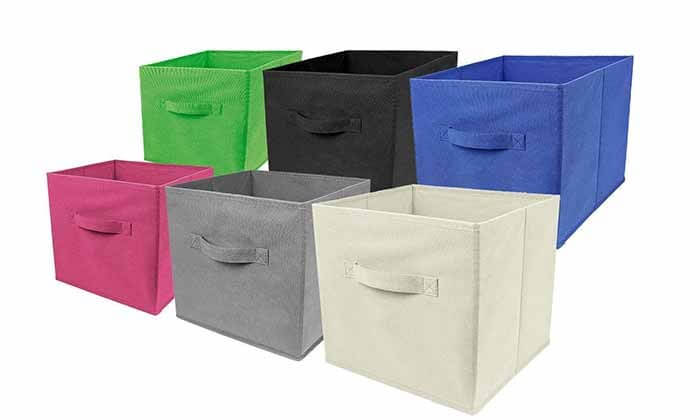 eupui kקופסאות קנבס לאחסון חפצים הגיע הזמן לסדר בבלגן: סט 5 קופסאות קנבס צבעוניות לאחסון צעצועים, בגדים וחפצים החל מ-69 ₪